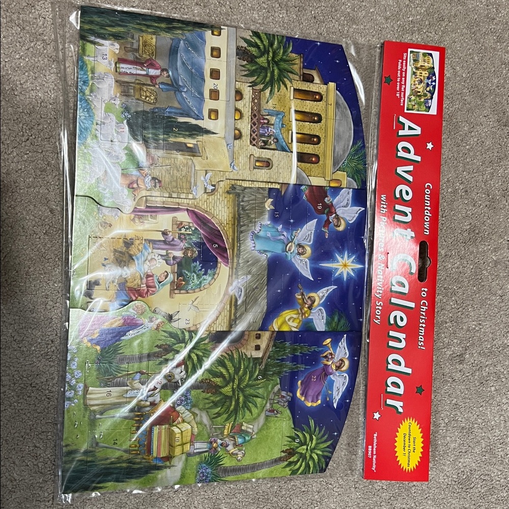 Bethlehem Nativity Free Standing Advent Calendar - Picture 4 of 5